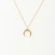 Crescent Moon Pendant necklace for women,Brass 22k gold plated, Handmade jewelry